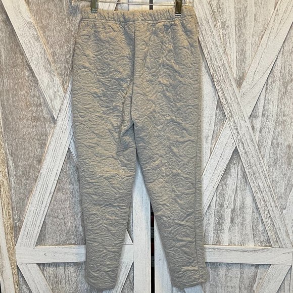 Toddler Floral Grey Quilted Joggers - Picture 3 of 3